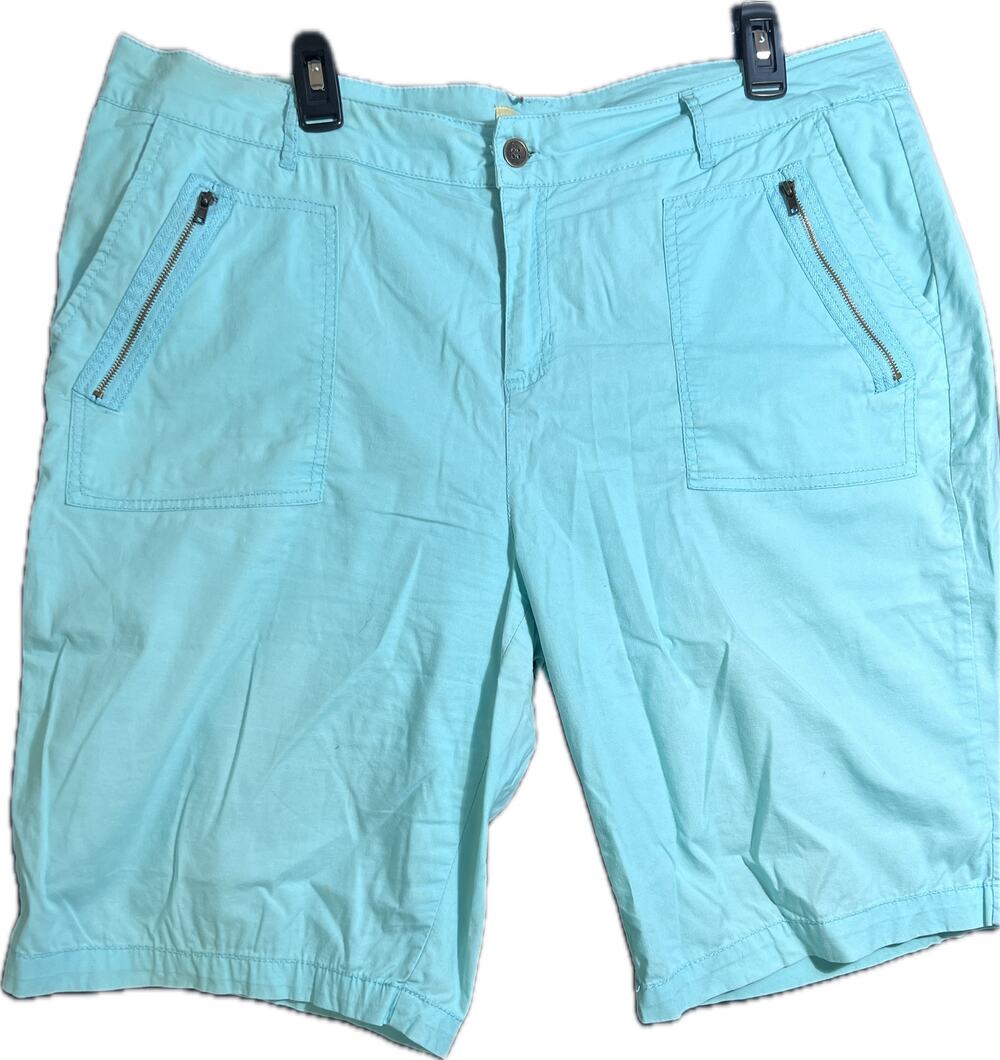 Caribbean Joe Mens green Performance Flat Front Shorts Size 40 Golf